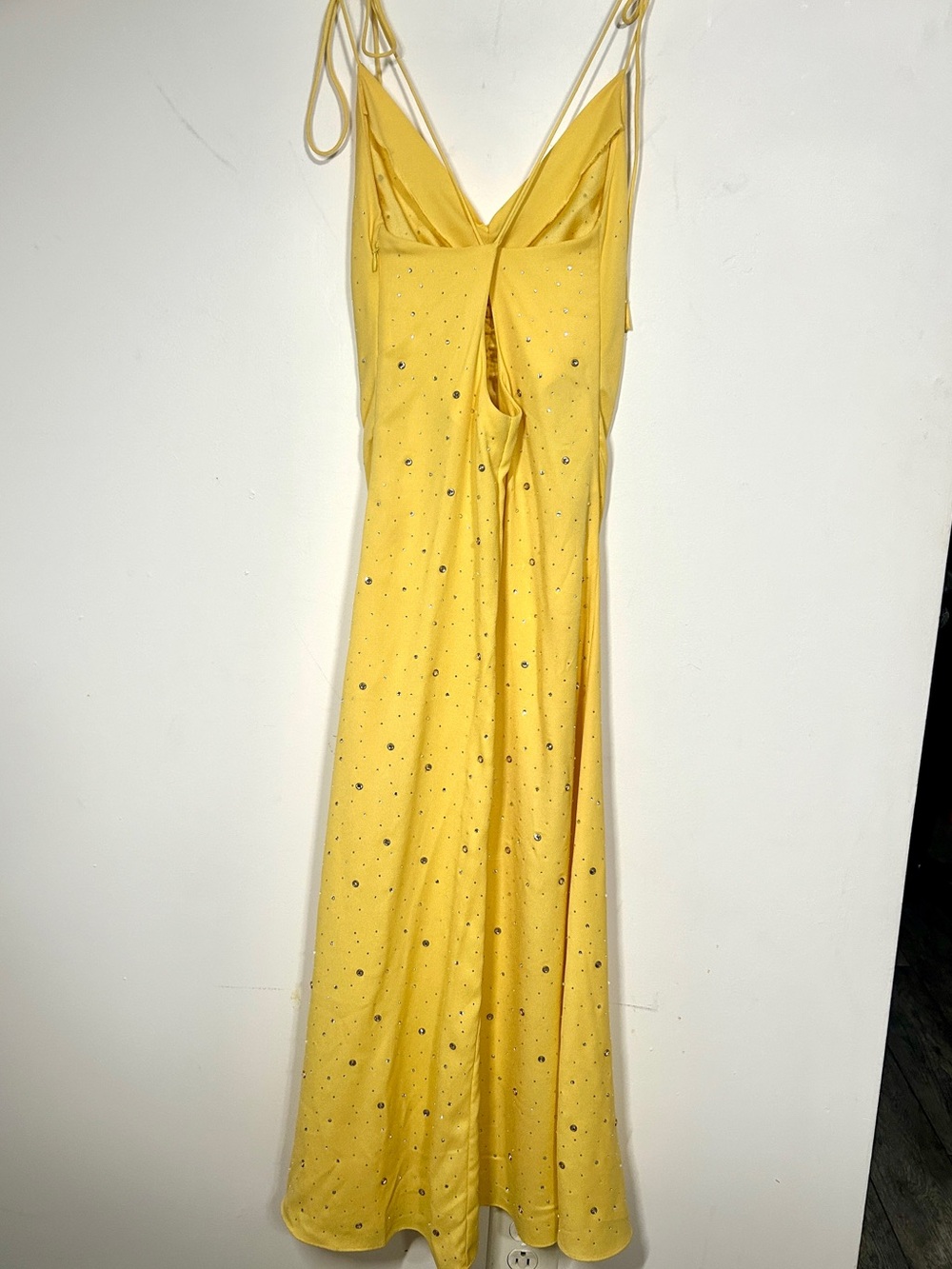 Sandro Crystal Embellished Ruched Crepe Midi Dress EU 36/US 4 - Picture 8 of 10